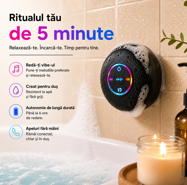 Boxă Portabilǎ pentru Duș
